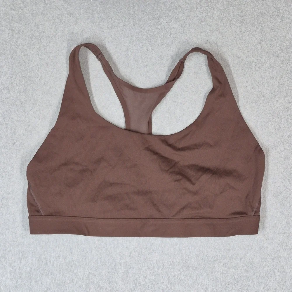 Victoria's Secret Women Sports Bra XL Brown Geometric Wireless Pullover